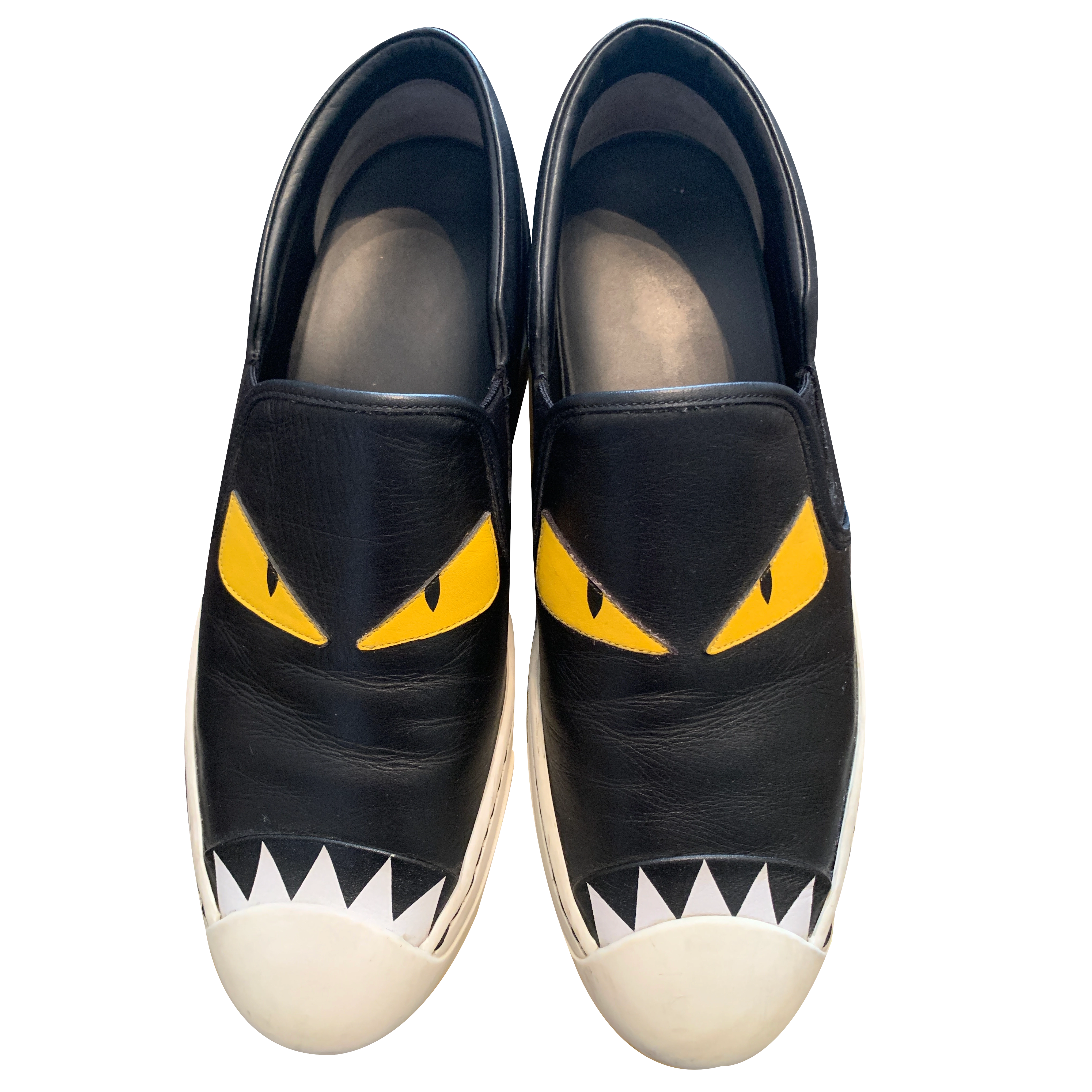 Tenis fendi discount negro con amarillo