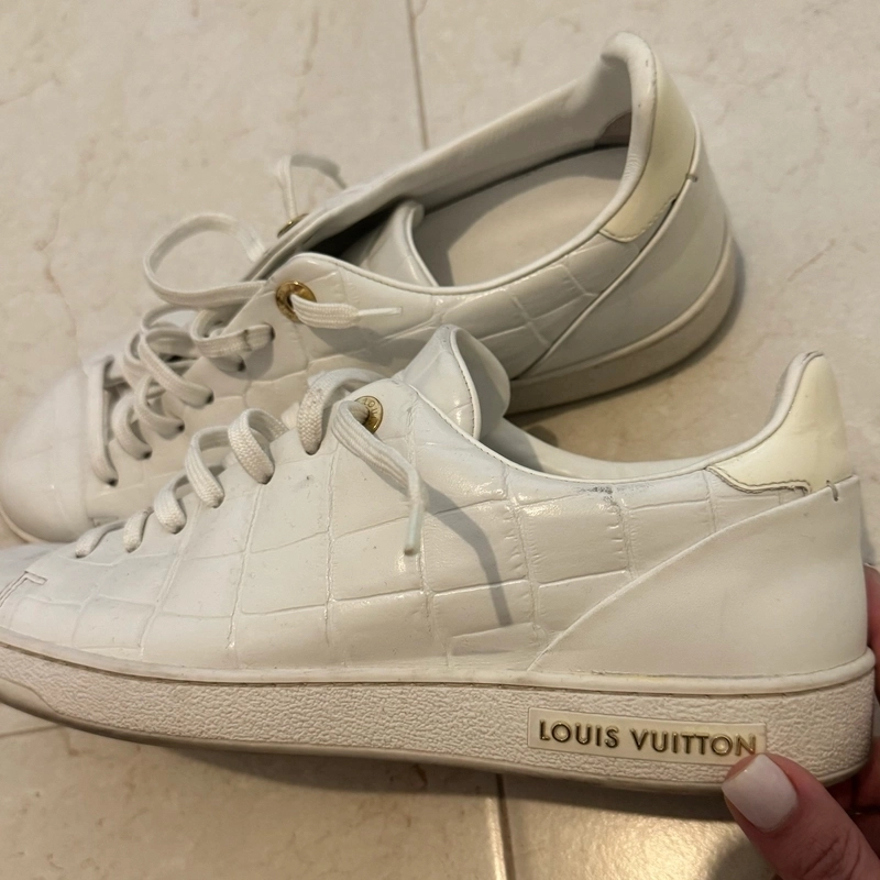 Authentic LV 2021ss early spring fashion catwalk sneakers 400N ORANGE White  - Kitsociety