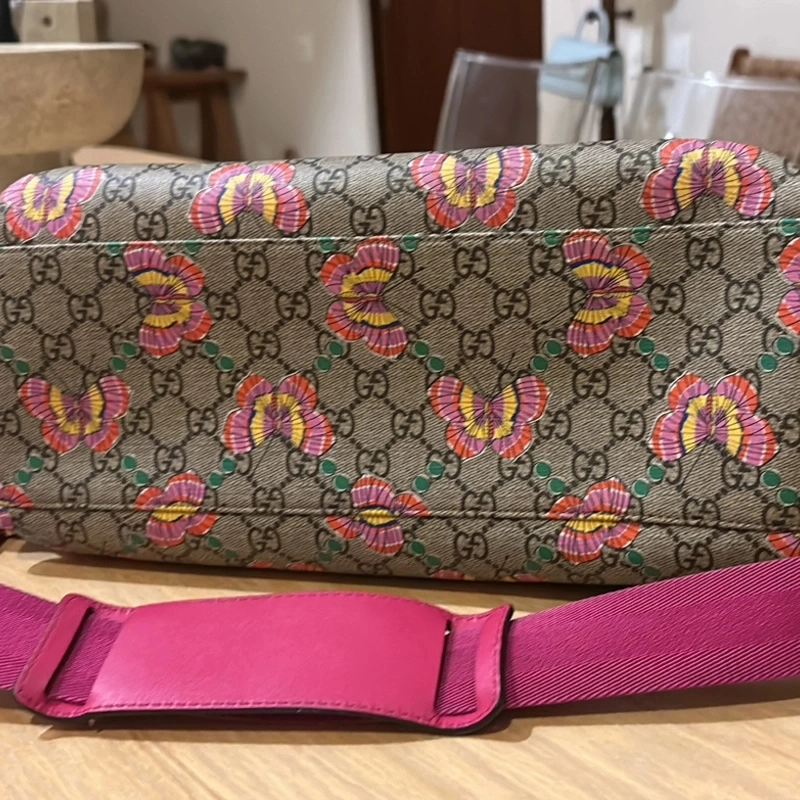 Pañalera gucci rosa hot sale